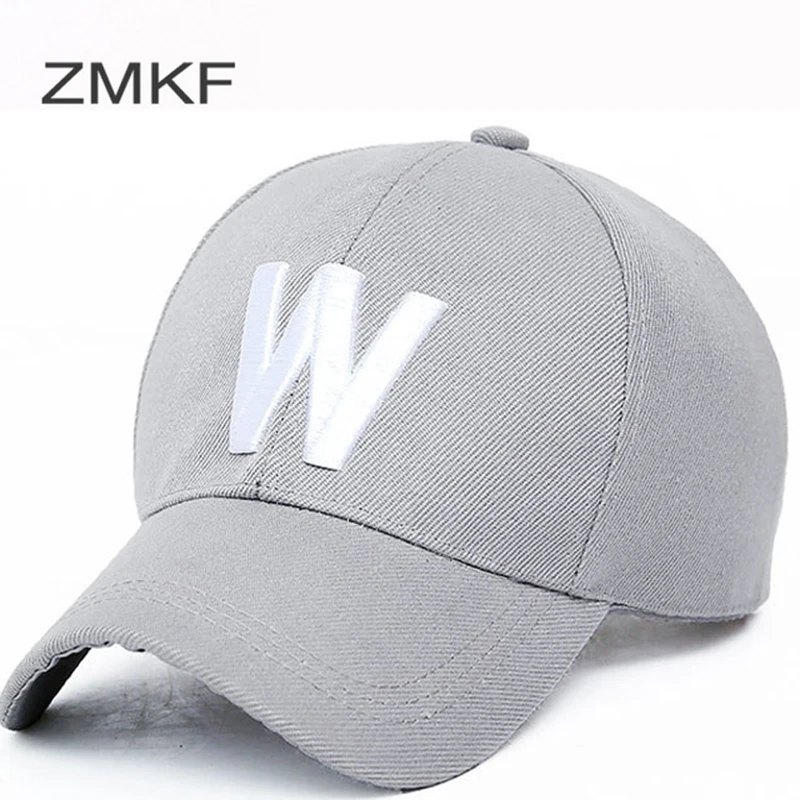 2018 ZMKF Новые досуговые гольф-шляпы с вышивкой буквы W бейсболка мужская и женская защита от солнца модная застежка на кнопку.