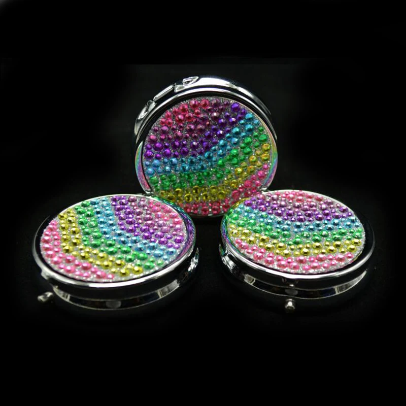 80 шт./лот портативный прочный металлический круглый органайзер для лекарств