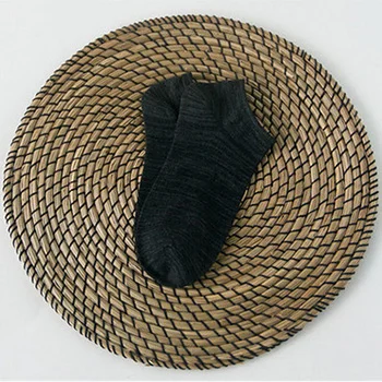 A Black 10 шт. = 5 пар, новинка, мужские короткие носки, винтажные повседневные короткие носки в национальном стиле, мужские короткие впитывающие пот носки-башмачки Meias - Цвет: A Black