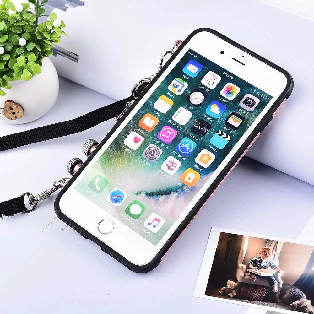 Чехол для телефона в стиле ретро s для iPhone 11Pro 11 pro XS Max XR X 8 7 6 6s Plus 5 5S SE Чехол Мягкий силиконовый чехол с ремешком