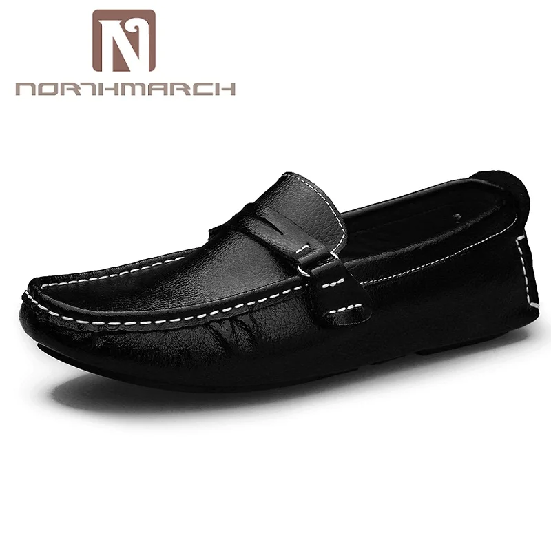 Туфли NORTHMARCH мужские из натуральной кожи модные брендовые лоферы без застежки