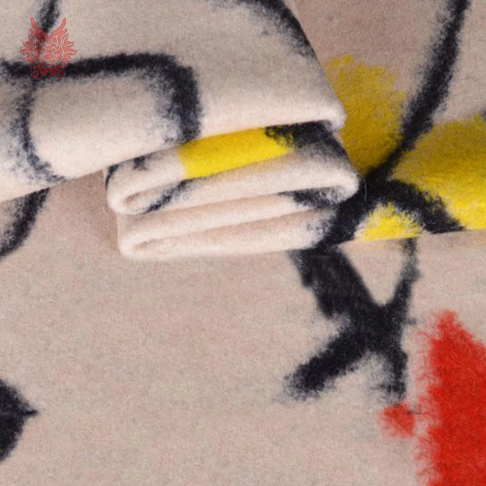 Американский Европейский стиль бежевый серый дизайнерский жаккард 100% шерсть