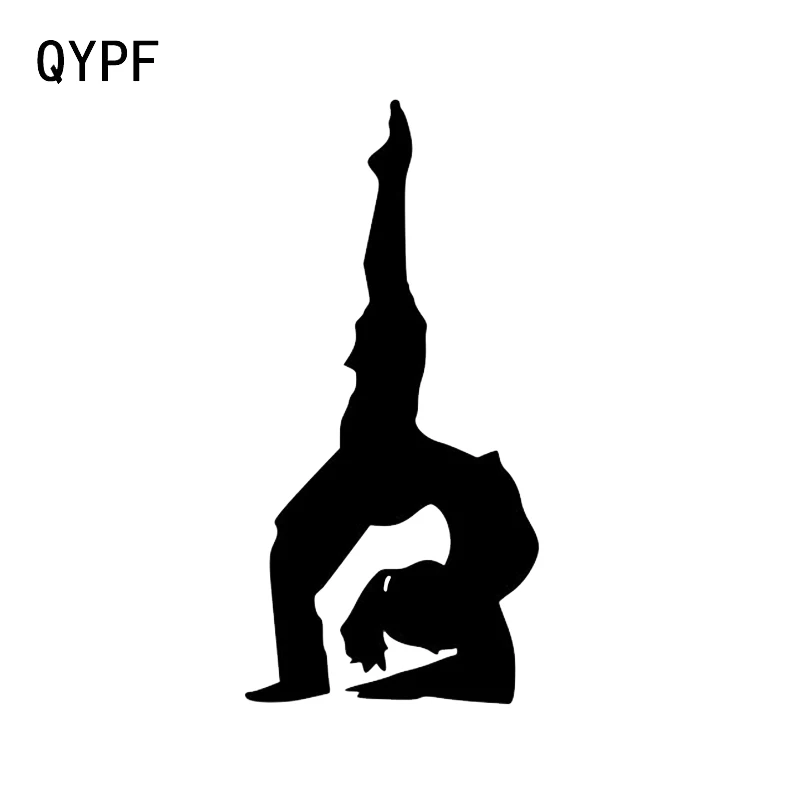 

QYPF 8.1*16.6 Coolest Yoga Fitness Car Modelling Sticker Silhouette Vinyl Bumper Window C16-1872