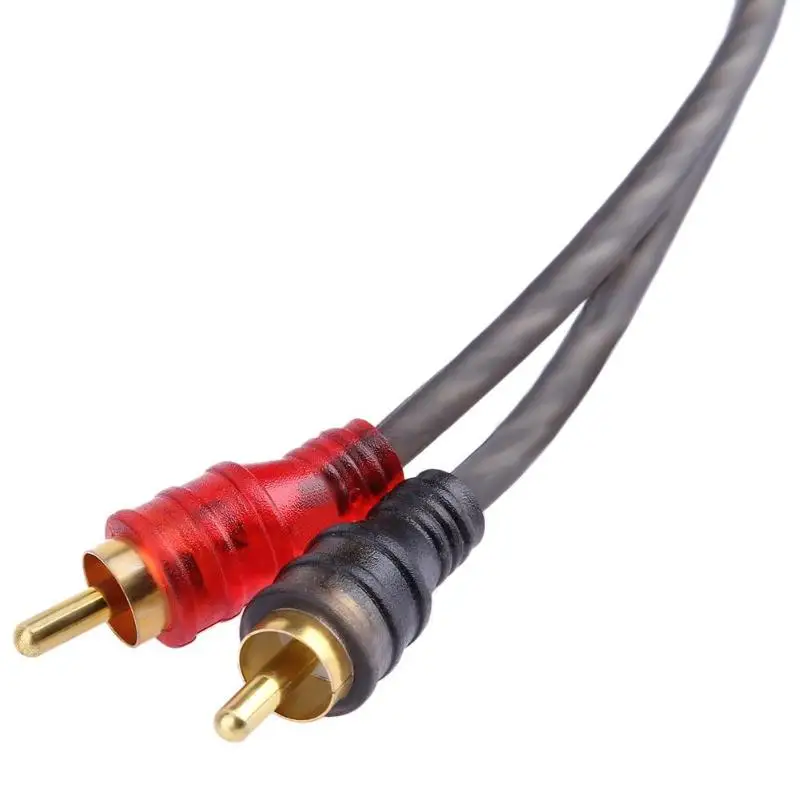 5 м/16 футов, высокое качество, 2 RCA на 2 RCA, автомобильная стереосистема, усилитель, кабель RCA, аудио, стерео, чистая медь, удлиненная линия