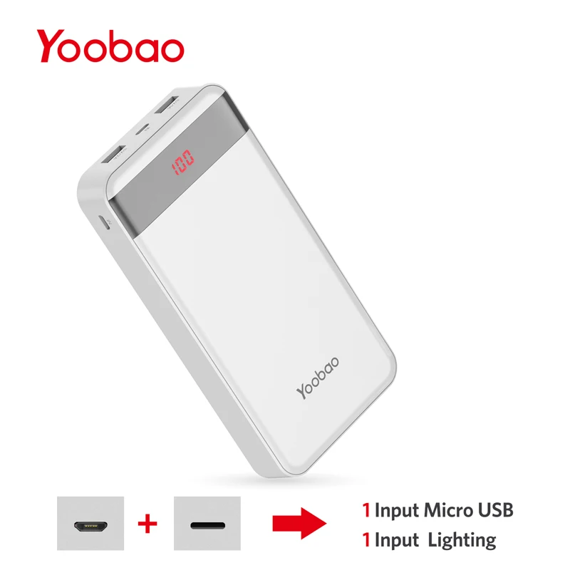 Yoobao m20q 20000 мАч повербанк поддержка быстрой зарядкой 3.0 внешний аккумулятор с