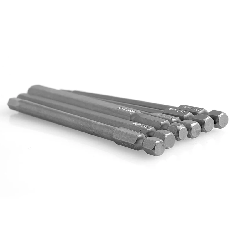 6Pcs/Set T2.5-T8 100mm Magnetic Torx Screwdriver Bits 1/4&quot Hex Shank | Инструменты