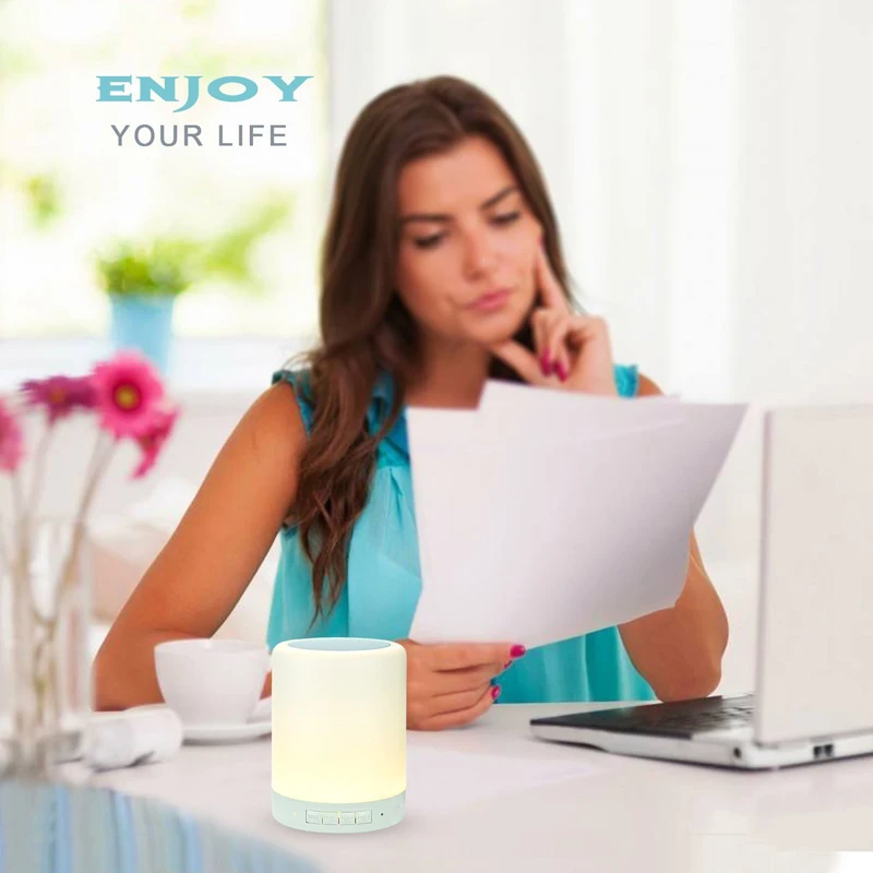Беспроводная лампа с динамиком прикроватная светодиодсветодиодный сенсорным