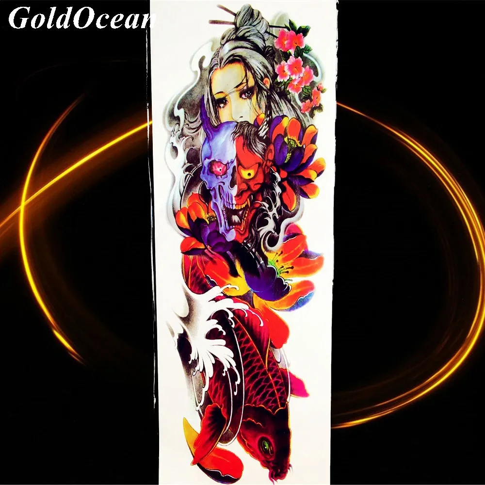 Наклейка тату Павлин рыба карп|buddha tattoo sticker|makeup legstatoo makeup |