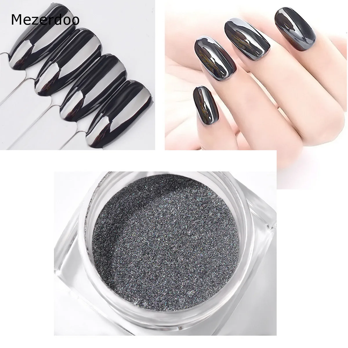 

Черная фотография, черная фотография, блестящий хромовый пигмент, металлический пылезащитный Декор