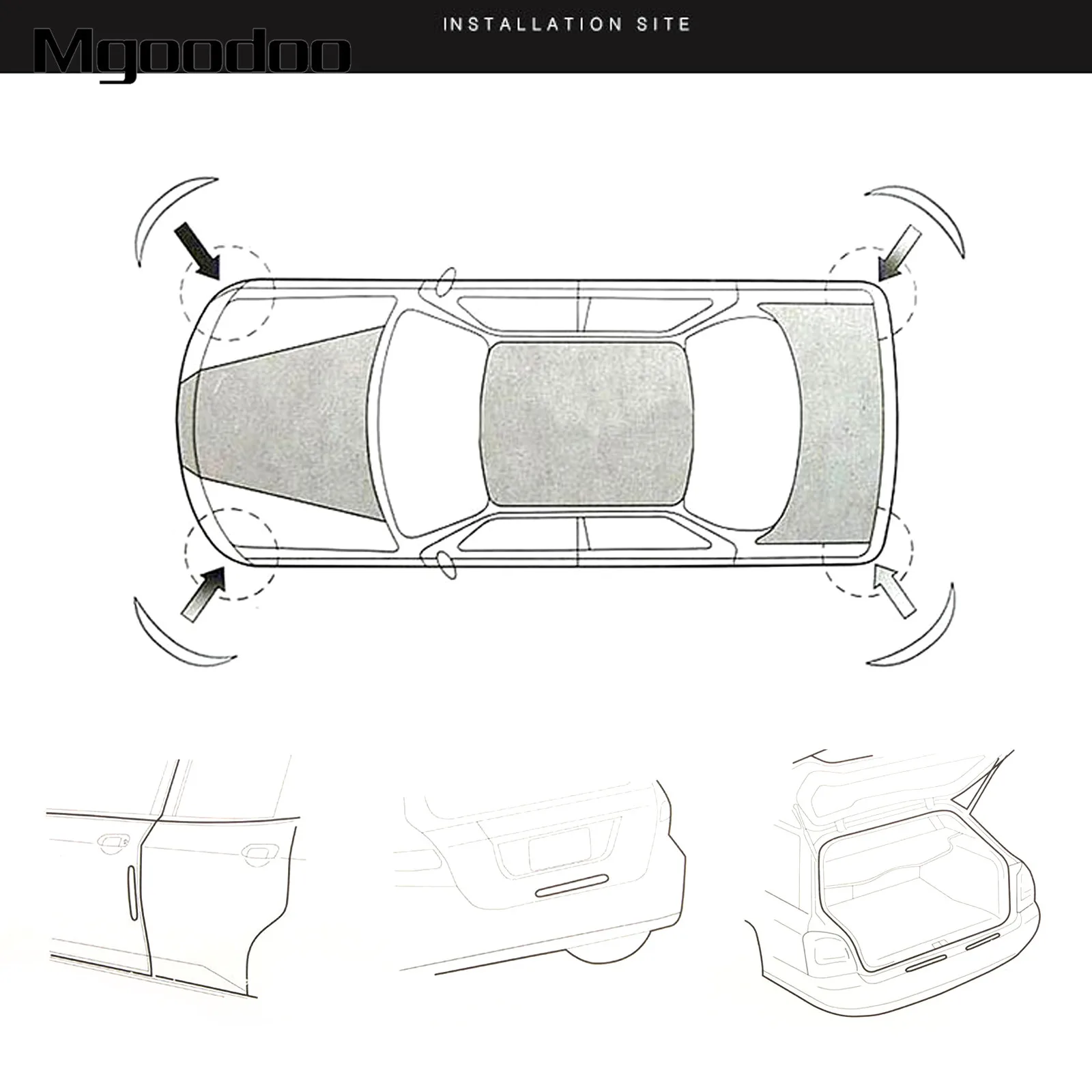 2 шт. резиновые защитные наклейки для бампера автомобиля|door guard|car bumper protectorbumper