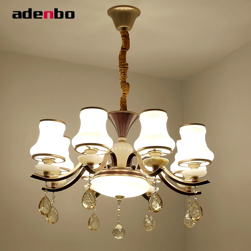 Роскошные Современные хрустальные Люстры кованого железа LED люстра Освещение