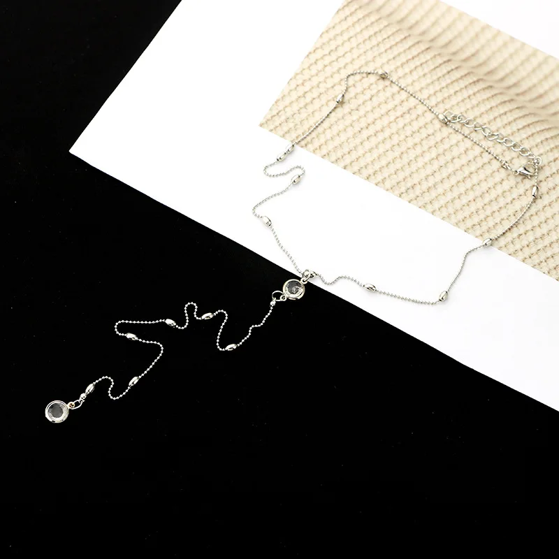 Европейские и американские модные креативные длинные Цепочки ожерелья Бусины