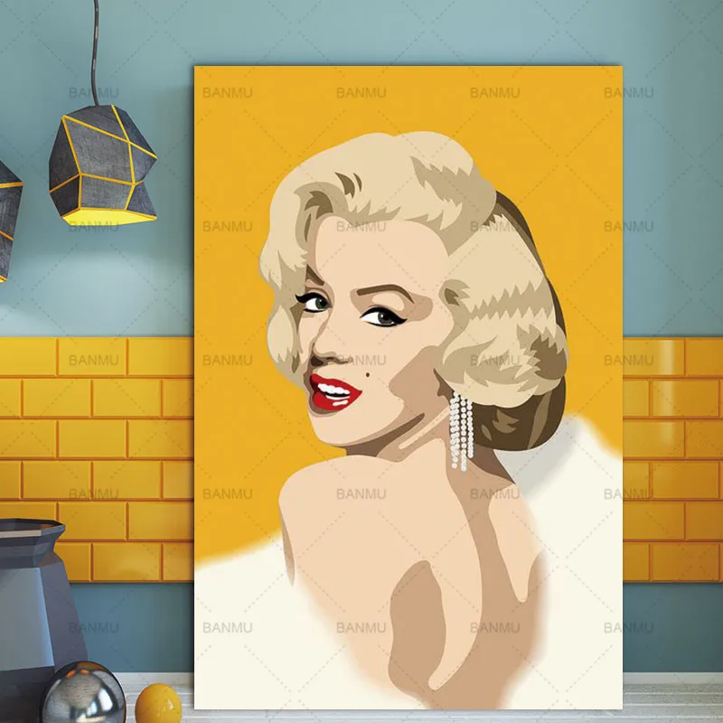 

Canvas Painting Wall Art Pictures prints Marilyn Monroe on canvas no frame home decor Wall poster decoration for living room