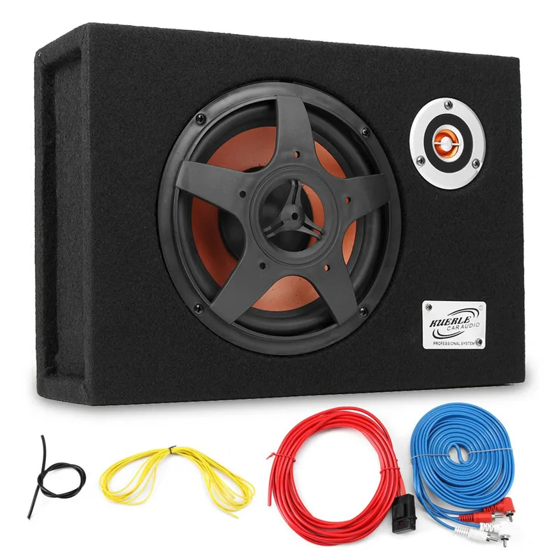 Автомобильный сабвуфер 8 дюймов 480 Вт 12 В тонкий динамик под сидением 21 мм