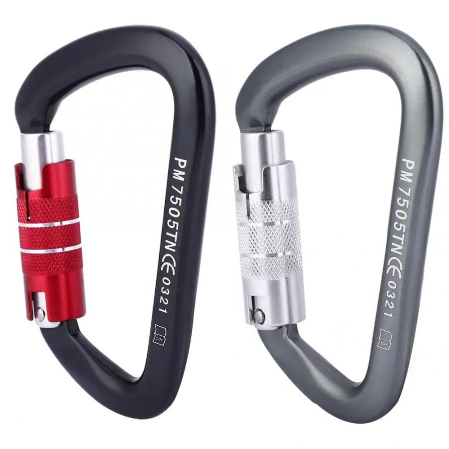 25KN наружная альпинистская Пряжка алюминиевый карабин d типа для скалолазания
