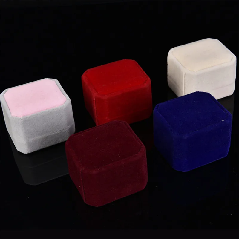 XOWSHINE High-Grade Velvet Flocking Jewelrys Boxes Ring Small And Exquisite Gift Jewelry Packaging 4Colors Wholesale BZH020 |