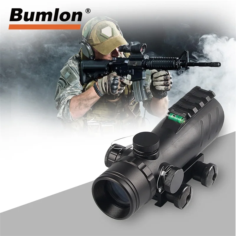Новинка, рефлекторный Прицел Acog, tutacal, красный точечный прицел, пузырьковый уровень, 20 мм, рельсовое крепление, красный точечный прицел, прицел для охоты, страйкбола, винтовка