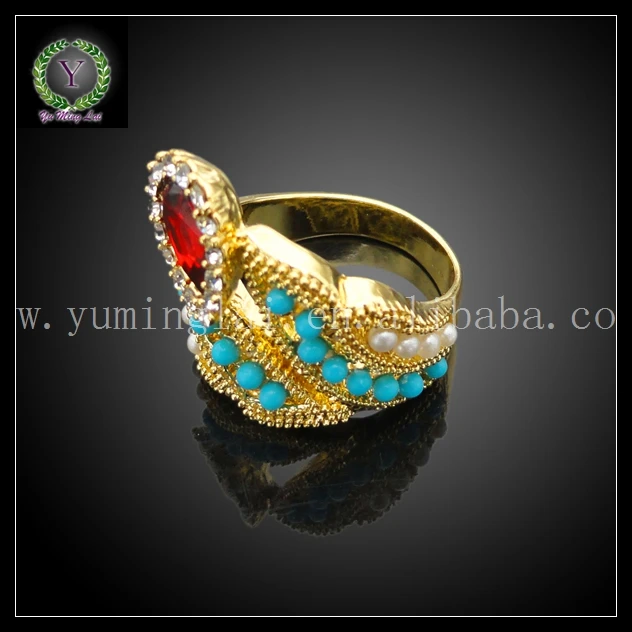 Африканский Elegent золотой Цвет позолоченные украшения голубой Хрусталь Ювелирные