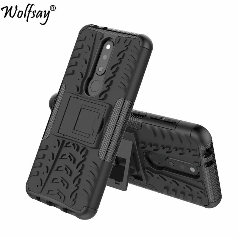 

Wolfsay Case for Nokia X5 Cover Soft Rubber & Hard PC Case For Nokia 5.1 Plus TA-1112 Case for Nokia X5 Phone Holder fundas