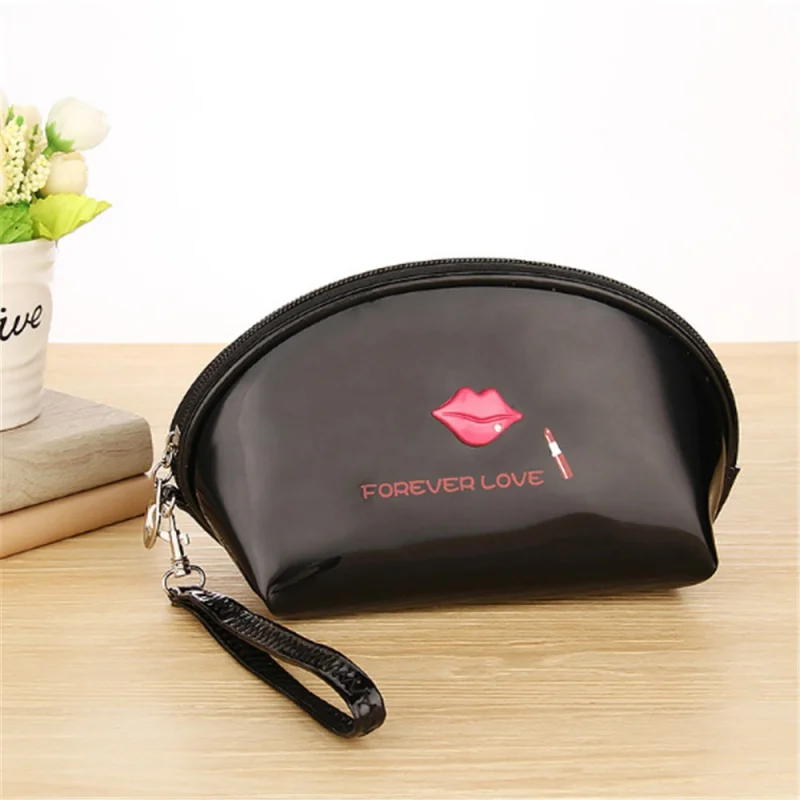 Женская косметичка из искусственной кожи для макияжа маленькая Портативная