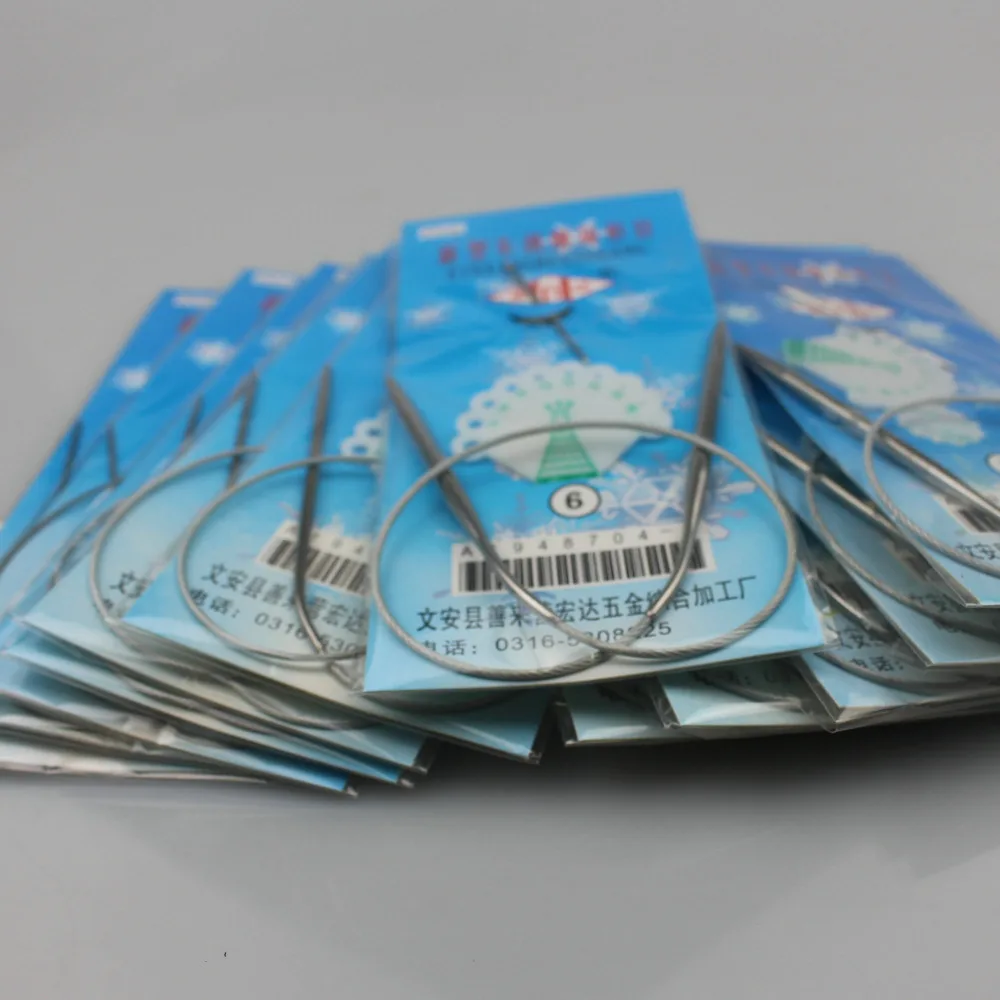 Розничная упаковка Новые 13 размеров прочные круглые спицы из нержавеющей стали