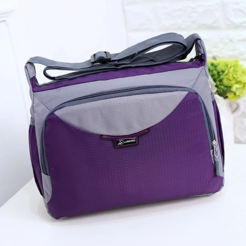 Male women's handbag preppy style school bag 2016 waterproof nylon messenger bag large bag light quinquagenarian bag large