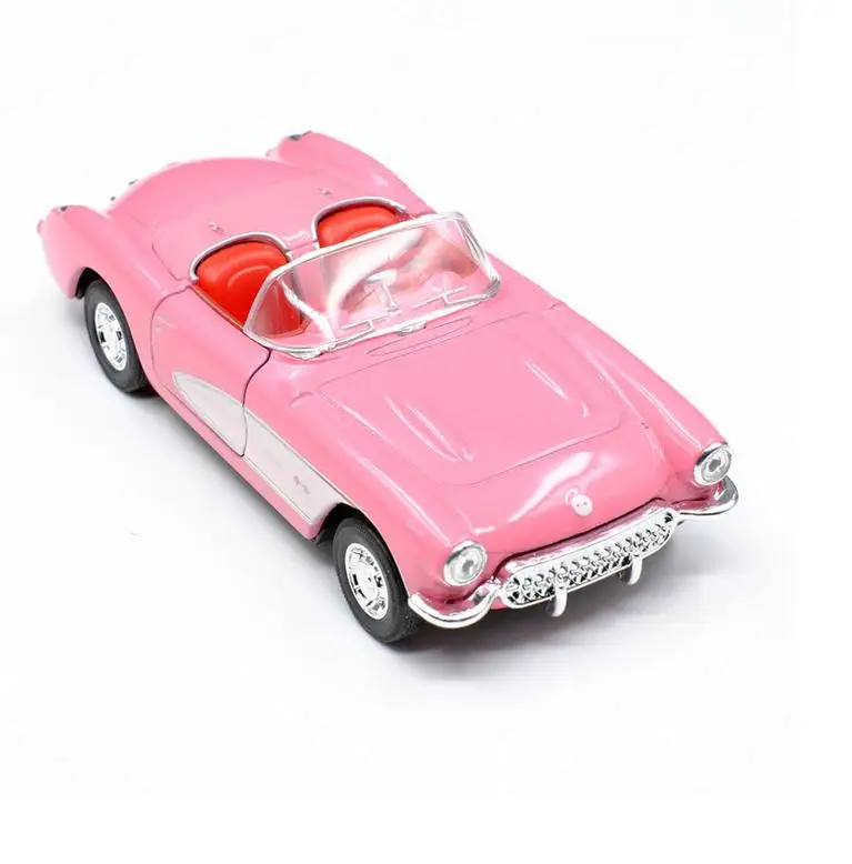 

1:36 high imitation alloy model car,1957 Corvette pull back metal car toy,metal diecast 2 open door static model, free shipping