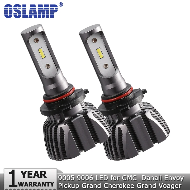 Oslamp 9005 9006 автомобиля светодиодный лампы для передних фар 8000lm 12v 24v авто фары GMC Danali