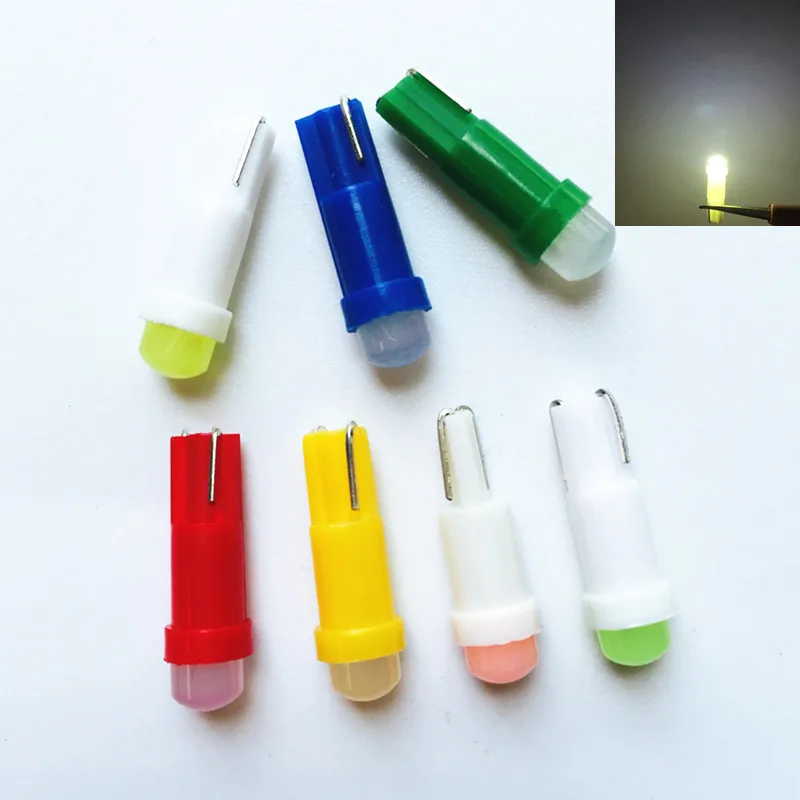 10 шт. T5 LED Автомобильные 1 led smd COB клиновидная Светодиодная лампа приборная панель