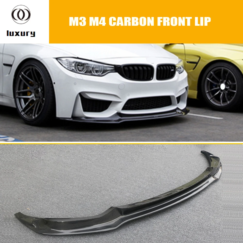 V образный передний бампер из углеродного волокна для BMW F80 M3 F82 F83 M4 2014
