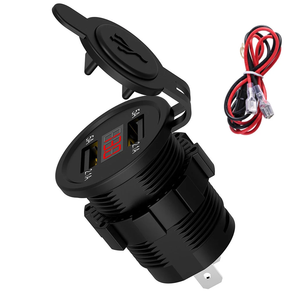 Автомобильное зарядное устройство для прикуривателя с двумя USB-портами 12-24 В 2 А |