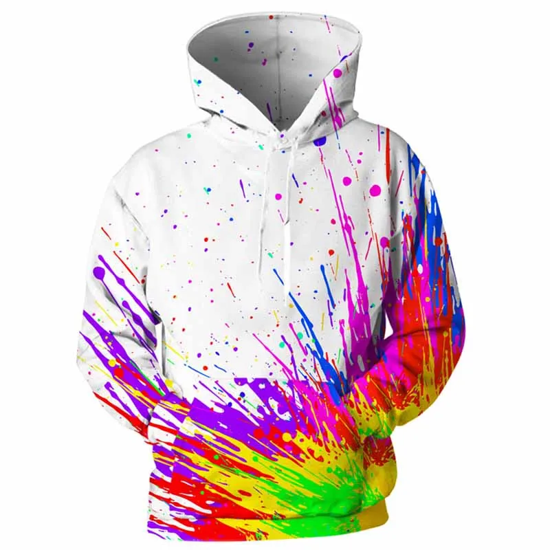 06 Cloudstyle, новинка, 3D толстовки, мужские толстовки с разноцветными пятнами и 3D-принтом, уличная одежда, пуловеры, топы размера плюс 5XL - Цвет: 06