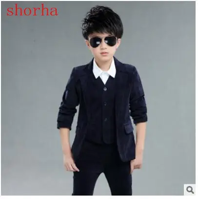 

New Big Boys Blazer Suits for Weddings Children Jacket+Vest+Pants 3 pieces/set Costume for Marriage Kids Formal Blazer Clothes