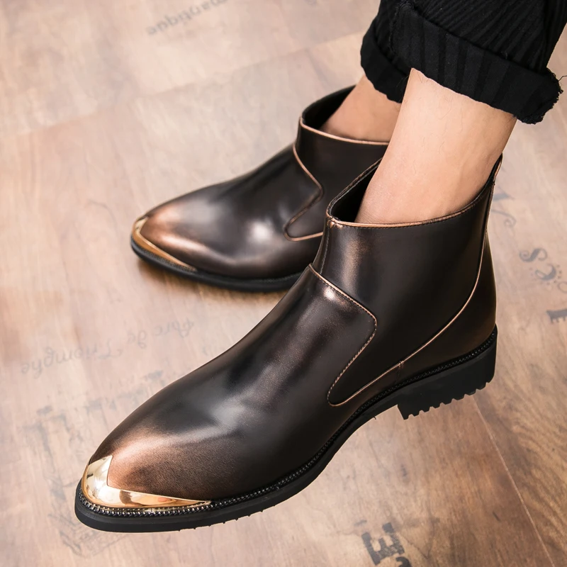 Thestron Chelsea Boots Men Leather Fashion Shoes Casual Black Zipper Dsigner Quality Male Luxury Wine Red | Обувь