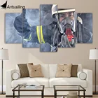 5 шт. картина Пожарный человек безопасности плакат дым холст печать охрана окружающей среды Фото пожарный холст