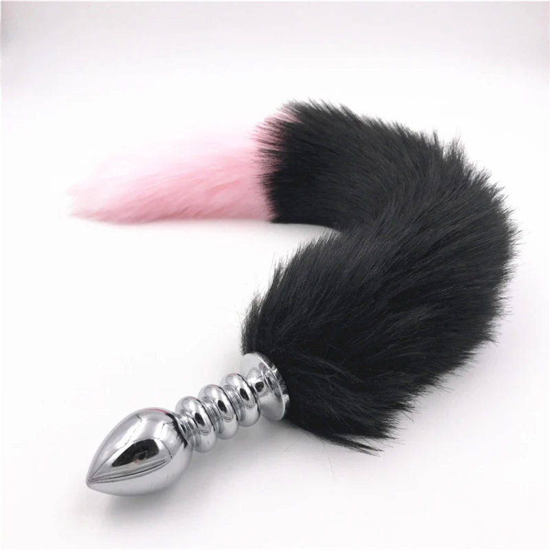 Fox Tail Anal Plug Stainless Steel Pleasure Bead Butt Stimulator Sex Products Flirt Toys for Women H8-105E | Красота и здоровье