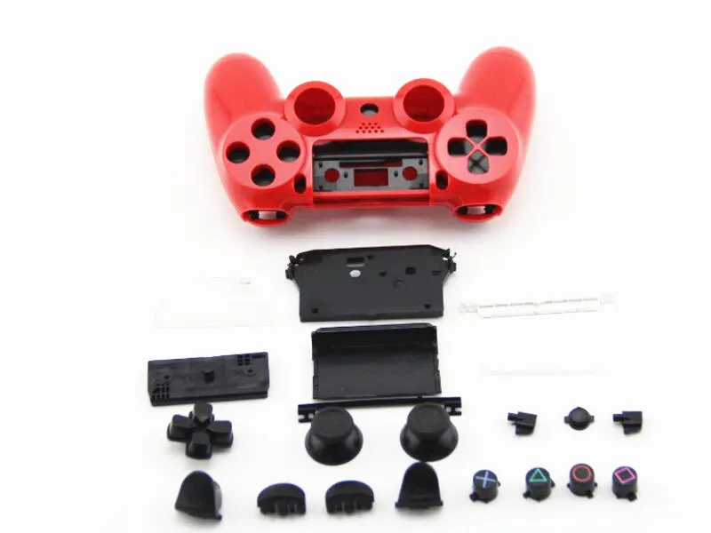 Red Для старых Playstation Dualshock 4 PS4 беспроводной контроллер V1 полный набор сменный корпус оболочка Гладкий чехол с ручкой Mod Kit - Цвет: Red