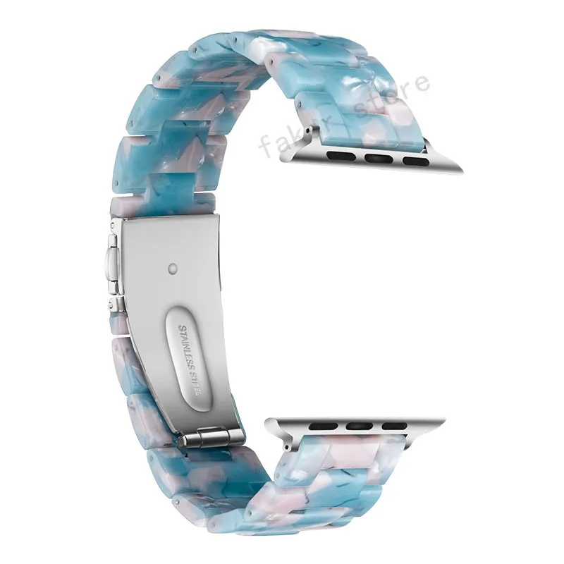 Смола ремешок для apple watch серии 4/3/2/1 размеров 44, 40, 42 мм, 38 мм, браслет для iwatch ремень на запястье часы аксессуары ремешок для часов с нугой и орехами