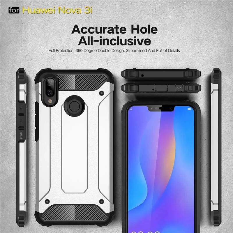 Beworlder Armor Чехлы для Huawei Nova 3i 2S чехол TPU + PC противоударный двойной протектор Мягкий