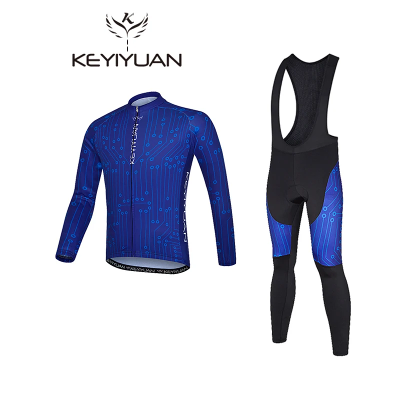 

KEYIYUAN Cycling Long Sleeve Clothes Set Summer Sun Protection Men's Mountain Bike Breathable Sweatshirt