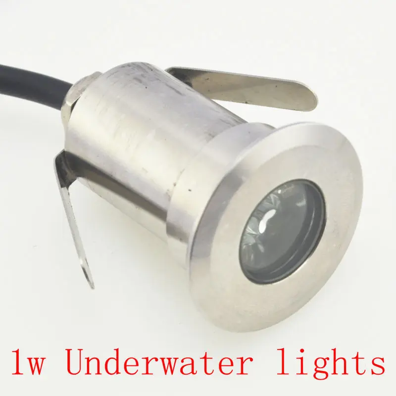 1W LED Underground Light Stainless Steel Underwater Lights Waterproof IP68 Red Green Blue AC/DC12V24V Outdoor Landscape Lighting