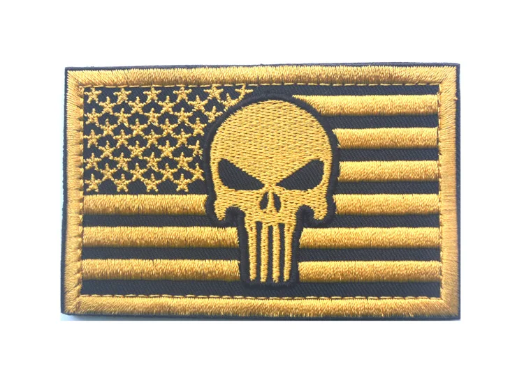 H 3D США и Карающий флаг патчи Тактический Целомудрие военные DIY Значки для одежды шляпа пальто Боевая нашивка - Цвет: H