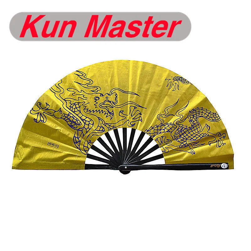 Kun Master 34 см Бамбук китайский кунг-фу Тай чи вентилятор с китайским словом дизайн красный Blavk серебро золото крышка