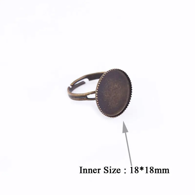 Подходит для 18 мм квадратного кольца регулируемые античные бронзовые подвески
