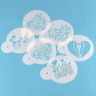 6 шт., пластиковые украшения для кофе, кофе, для приготовления капучино, латте