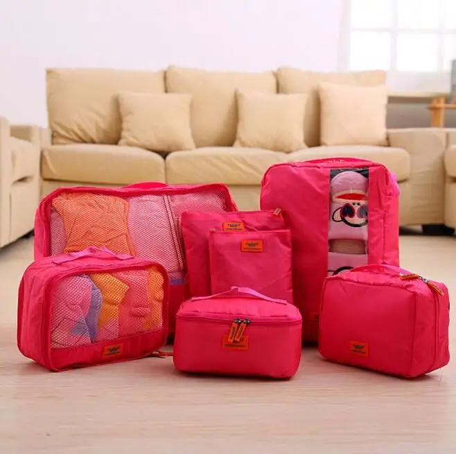 7 шт./компл. фирменная дорожная Сетчатая Сумка для хранения водонепроницаемая