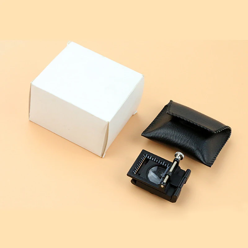 Wholesale 10X Magnifier Desktop Optical Len Magnifying Glass with Fabrics Measure Scale Sewing Thread Counter and 2 LED Light |