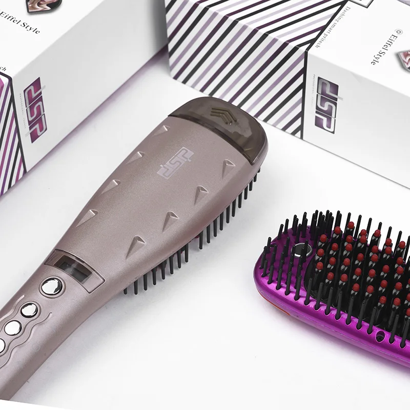 DSP ЖК дисплей электрический выпрямитель для волос щетка с широкими пластинами