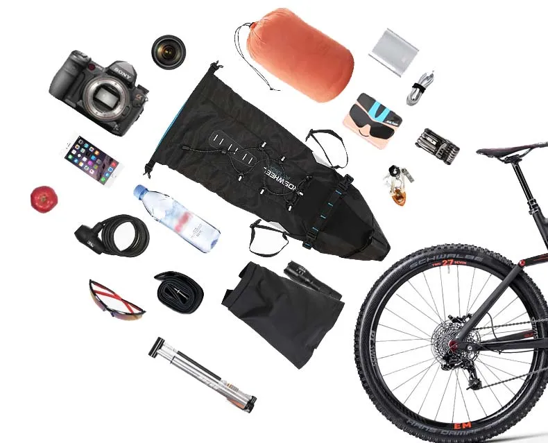 ROSWHEEL атаки 100 Водонепроницаемый седельная сумка для велосипеда MTB велосипеда сумка под седло колеса сумка рюкзак кемпинг Пеший Туризм велосипедов