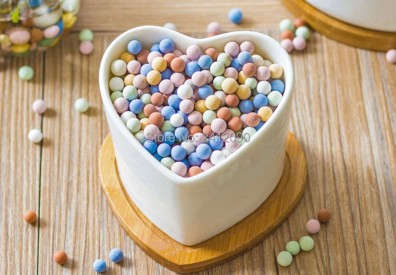 Цветная Круглая Керамическая бусина натуральная декоративная галька камни для